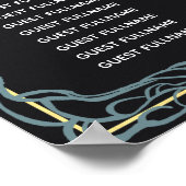 Gotische Hochzeitskarte Poster (Ecke)