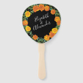 Gotische Hochzeitskollektion aus Schwarz und Orang Fächer (Vorderseite)