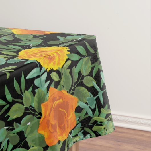 Gotische Hochzeitskollektion aus Schwarz und Orang Tischdecke (Beispiel)