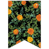 Gotische Hochzeitskollektion aus Schwarz und Orang Wimpelkette (Zweite Fahne)