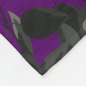 Gotische Hochzeitslehre für lila und schwarze Rose Fleecedecke (Ecke)