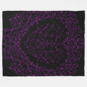 Gotische Hochzeitslehre lila und schwarz Fleecedecke (Vorderseite (Horizontal))