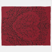 Gotische Hochzeitslehre mit rotem und schwarzem He Fleecedecke (Vorderseite (Horizontal))