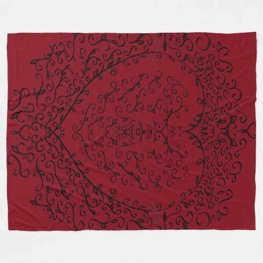 Gotische Hochzeitslehre mit rotem und schwarzem He Fleecedecke (Vorderseite (Horizontal))