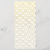 Gotische Hochzeitsmenüs von Gold & White Menükarte (Rückseite)