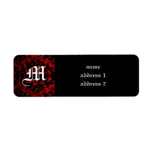 Gotische Hochzeitsmonogramm-Rücksendeadressen-Aufk