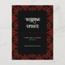 Gotische Hochzeitspause in Schwarz und Rot