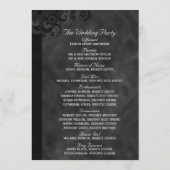 Gotische Hochzeitsprogramme für Schwarze Flora Programm (Rückseite)