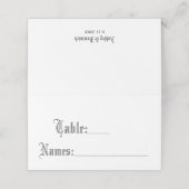 Gotische Hochzeitssitze Platzkarte (Außenseite Aufgefaltet)