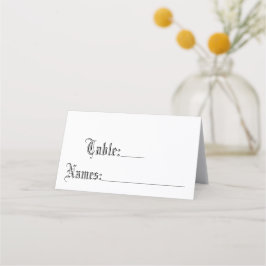 Gotische Hochzeitssitze Platzkarte