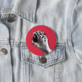 Gotische Horrorkunst - erstochene Hand Button (Beispiel)
