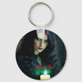 Gotische Hübsche Hexe, dunkles Thema Schlüsselanhänger (Vorderseite)