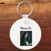 Gotische Hübsche Hexe, dunkles Thema Schlüsselanhänger (Rückseite)