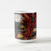 Gotische Hütte Rose Typografie Kunst Kaffeetasse (Mittel)