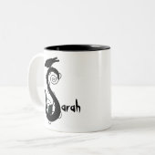 'Gotische Initialen-s Zweifarbige Tasse (Vorderseite Links)