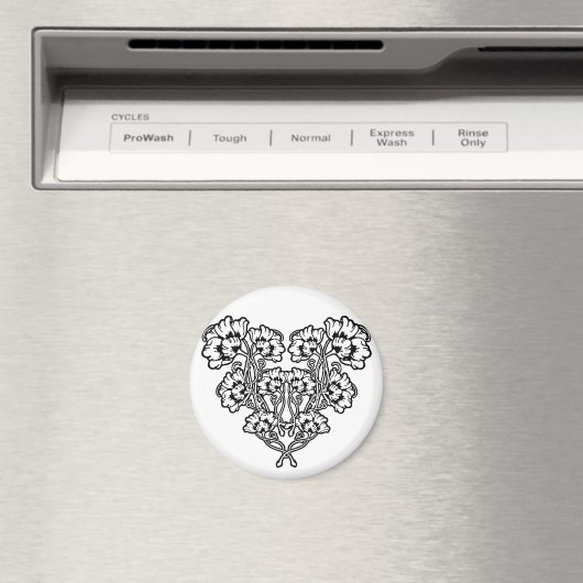 Gotische Jugendstil-Blume Magnet (In Situ (Geschirrspüler))