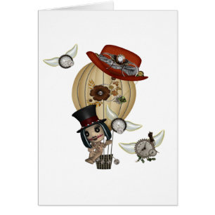 gotische Jugendstil-Heißluftballon Steampunk Art
