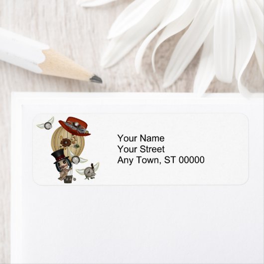 gotische Jugendstil-Heißluftballon Steampunk Art (Insitu)