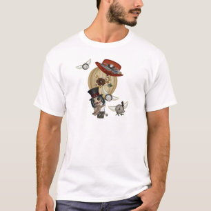 gotische Jugendstil-Heißluftballon Steampunk Art T-Shirt