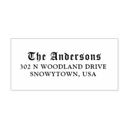 gotische kalligrafische Bezeichnung und Anschrift Permastempel