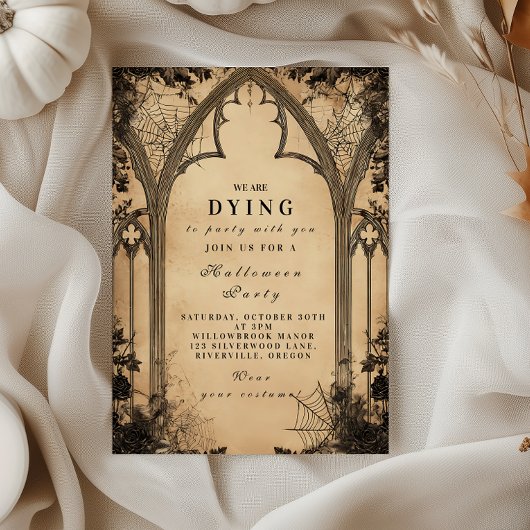 Gotische Kathedrale Arch Halloween Einladung