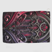 Gotische Kathedrale Design Golf Handtuch (Horizontal)