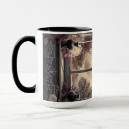 gotische Kathedrale Fenster Lila Rose Kunst Tasse