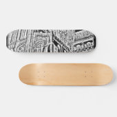 Gotische Kathedrale: Schwarzes Skateboard (Horizontal)