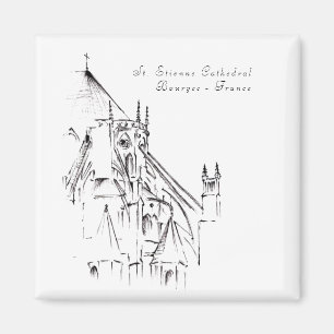 Gotische Kathedrale von Bourges, Frankreich Magnet