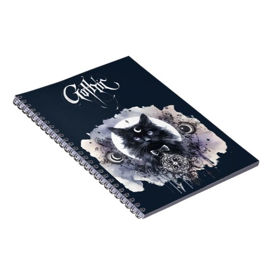 Gotische Katze Notizblock (Rechte Seite)