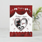 Gotische Katzen-Braut-u. Einladung (Stehend Vorderseite)