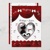 Gotische Katzen-Braut-u. Einladung (Vorne/Hinten)