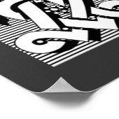 gotische keltische Kalligrafie-Renaissance-Monogra Poster (Ecke)