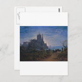 Gotische Kirche auf einem Felsen am Meer von K. Sc Postkarte (Vorne/Hinten)