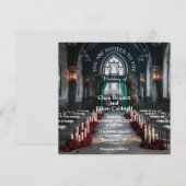 Gotische Kirchenhochzeit Einladung (Vorne/Hinten)