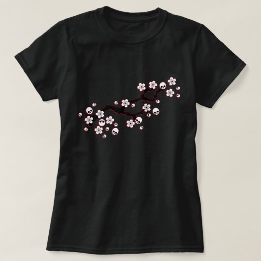 Gotische Kirschblüten T-Shirt (Design vorne)