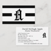 Gotische klassische englische Initiale des Visitenkarte (Vorne/Hinten)