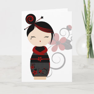 Gotische Kokeshi Karte