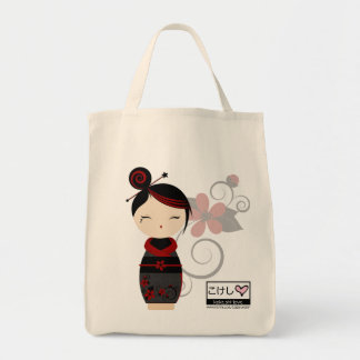 Gotische Kokeshi Lebensmittelgeschäft-Tasche Tragetasche