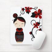 Gotische Kokeshi Mausunterlage Mousepad (Mit Mouse)