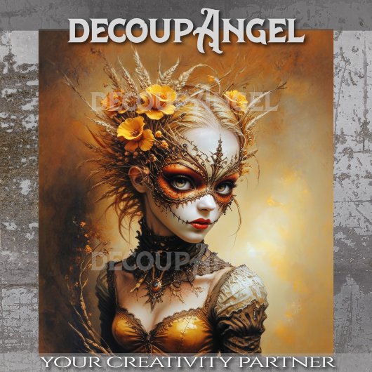 Gotische Königin der Sommerdekoupage Seidenpapier