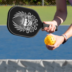 Gotische Königsschädel Pickleball Schläger