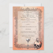 Gotische Kostüme & Cocktails Halloween Einladung (Rückseite)