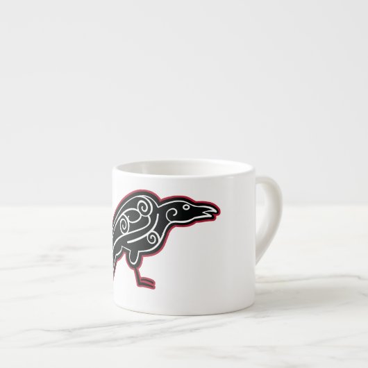 Gotische Krähe Espressotasse (Vorderseite Rechts)