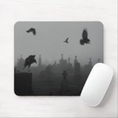 Gotische Krähen in Monochrome Mousepad (Mit Mouse)