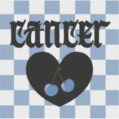 Gotische Krebsästhesie Scheckkrebs-Kunst Aufkleber (Vorderseite)