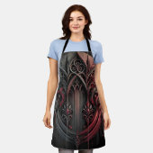 Gotische Küche Schürze - Dunkle Eleganz zum Kochen (Getragen)