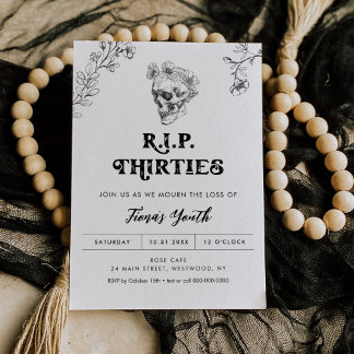 Gotische Liebe 40. Geburtstagsfeier, RIP 30 Einladung