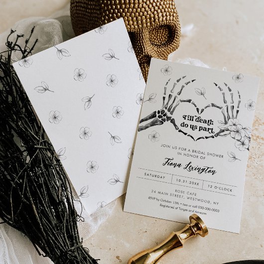 Gotische Liebe Halloween Bridal Dusche Einladung