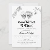 Gotische Liebe Halloween Paare Einladung (Vorderseite)